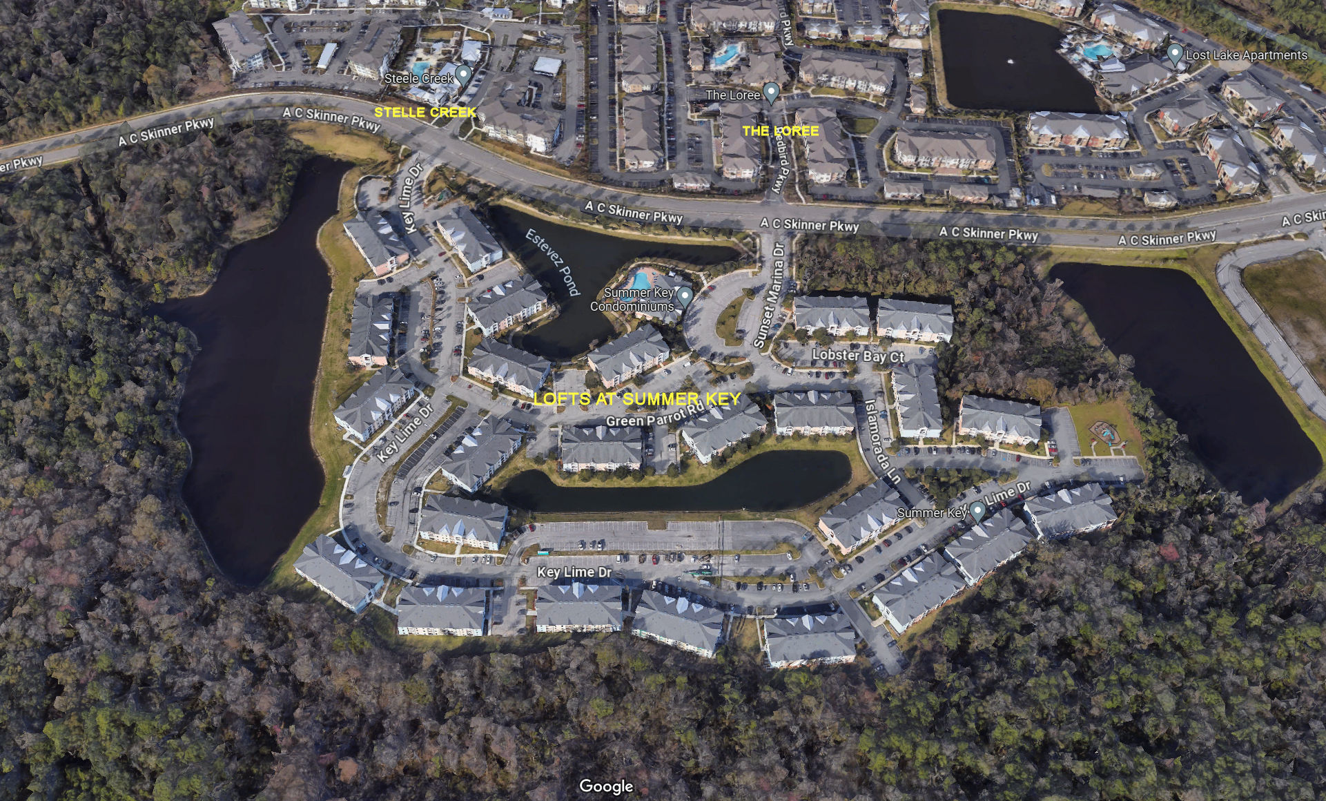 Aerial photo of Lofts of Summer Key