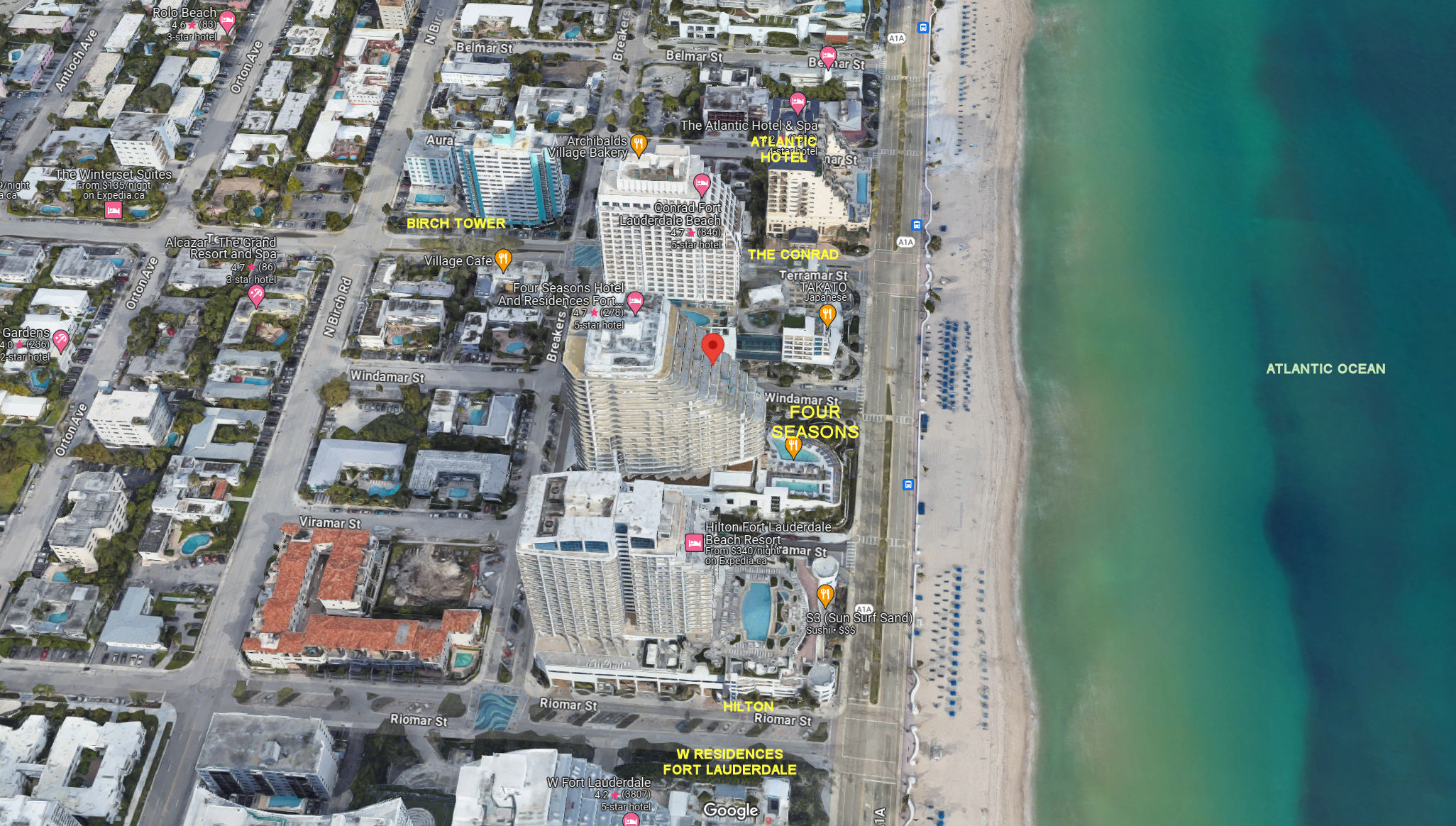 Aerial photo of Four Seasons