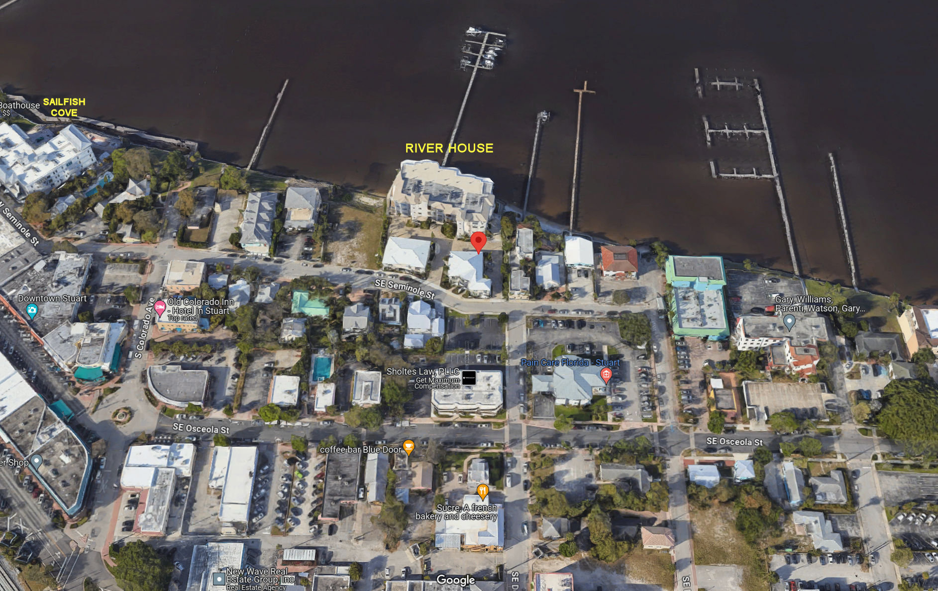 Aerial photo of River House