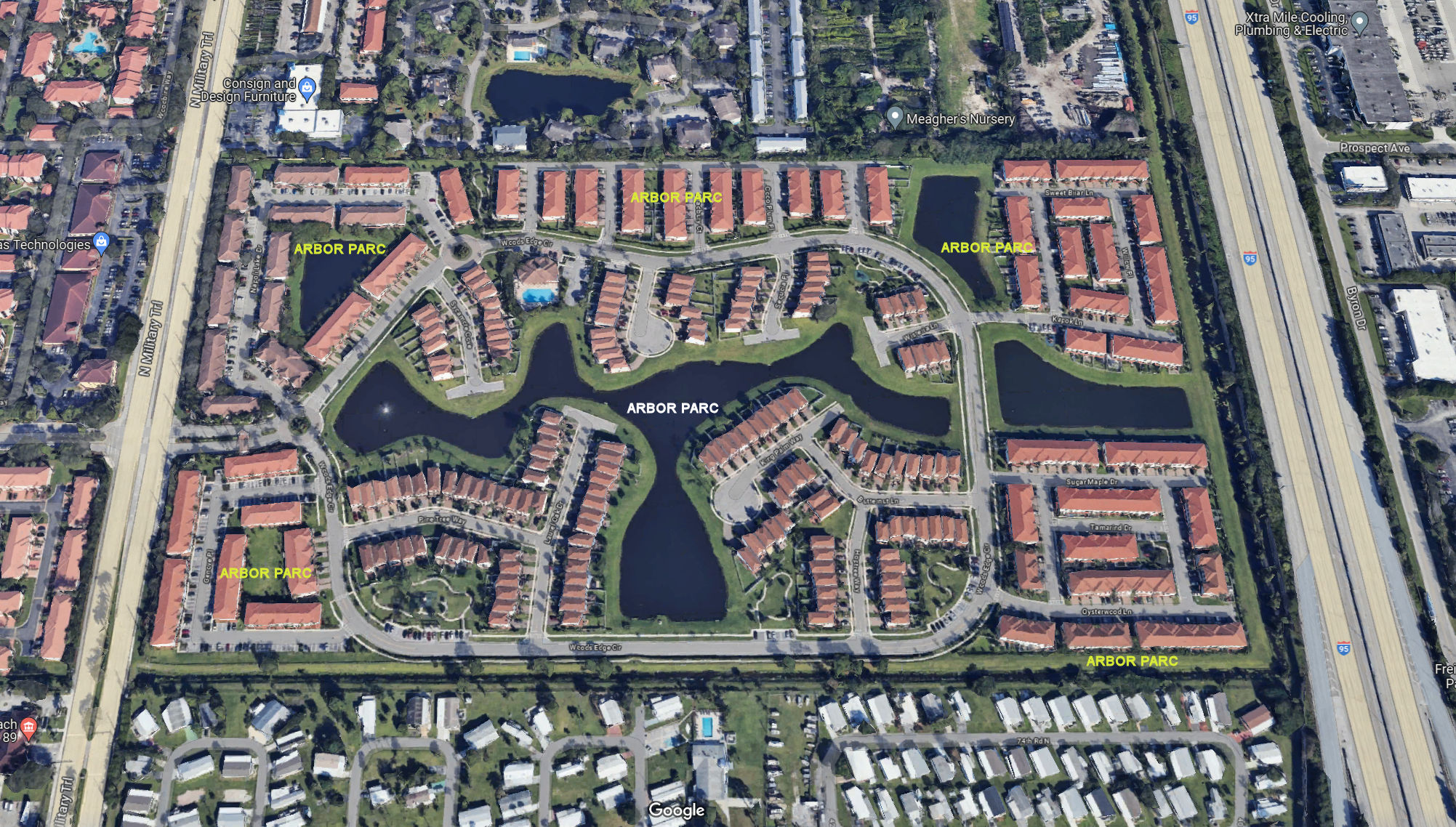 Aerial photo of Arbor Parc