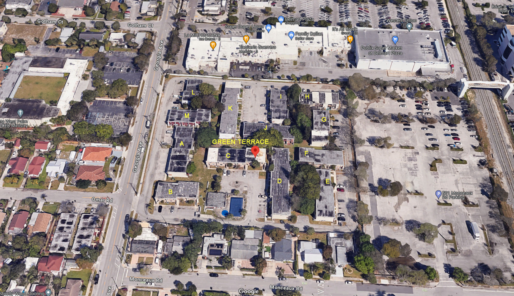 Aerial photo of Green Terrace