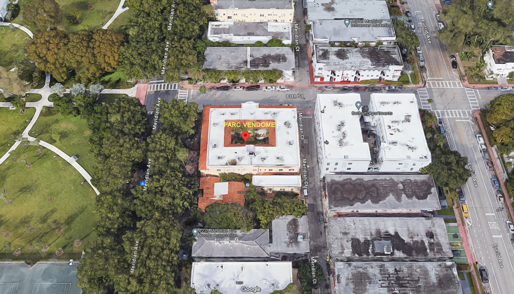 Aerial photo of Parc Vendome