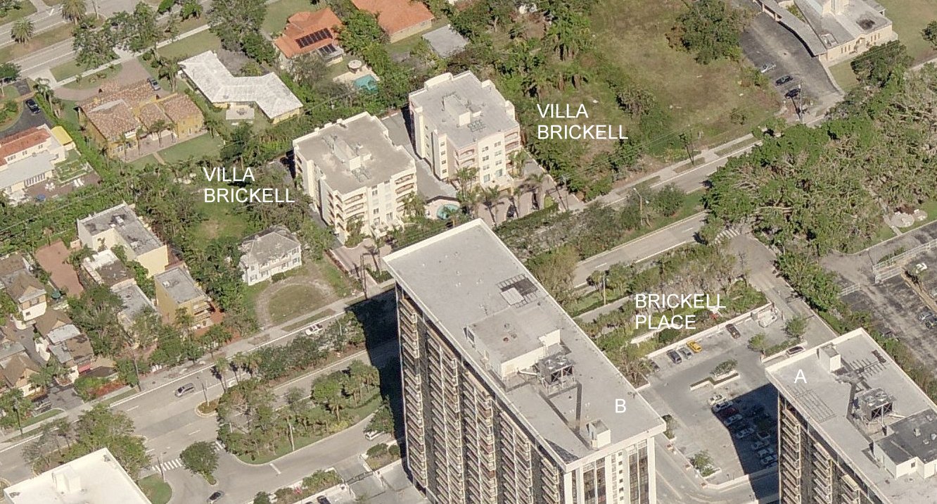 Aerial photo of Villa Brickell