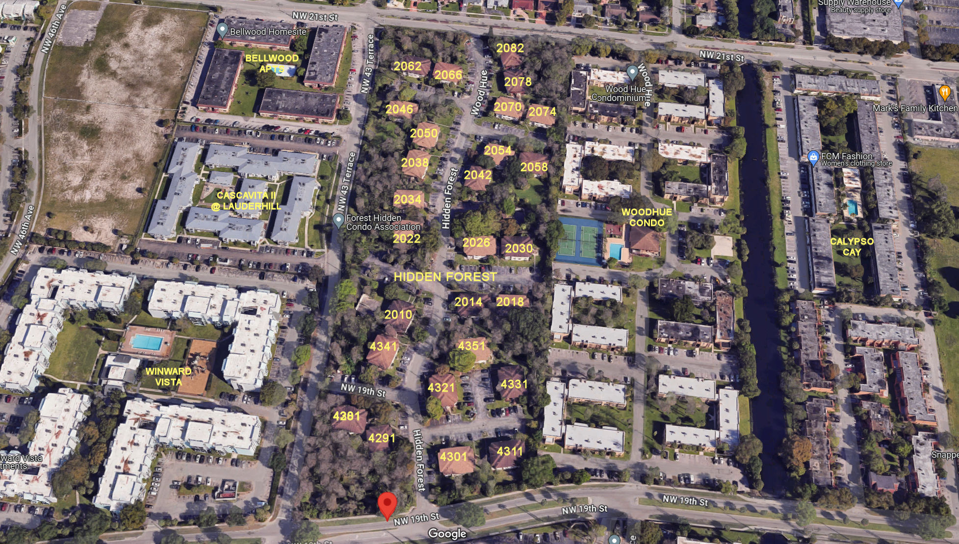 Aerial photo of Hidden Forest