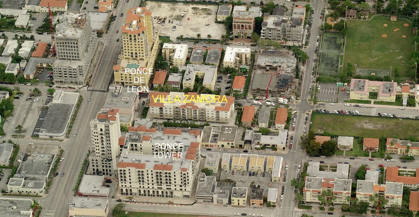 Aerial photo of Villa Zamora