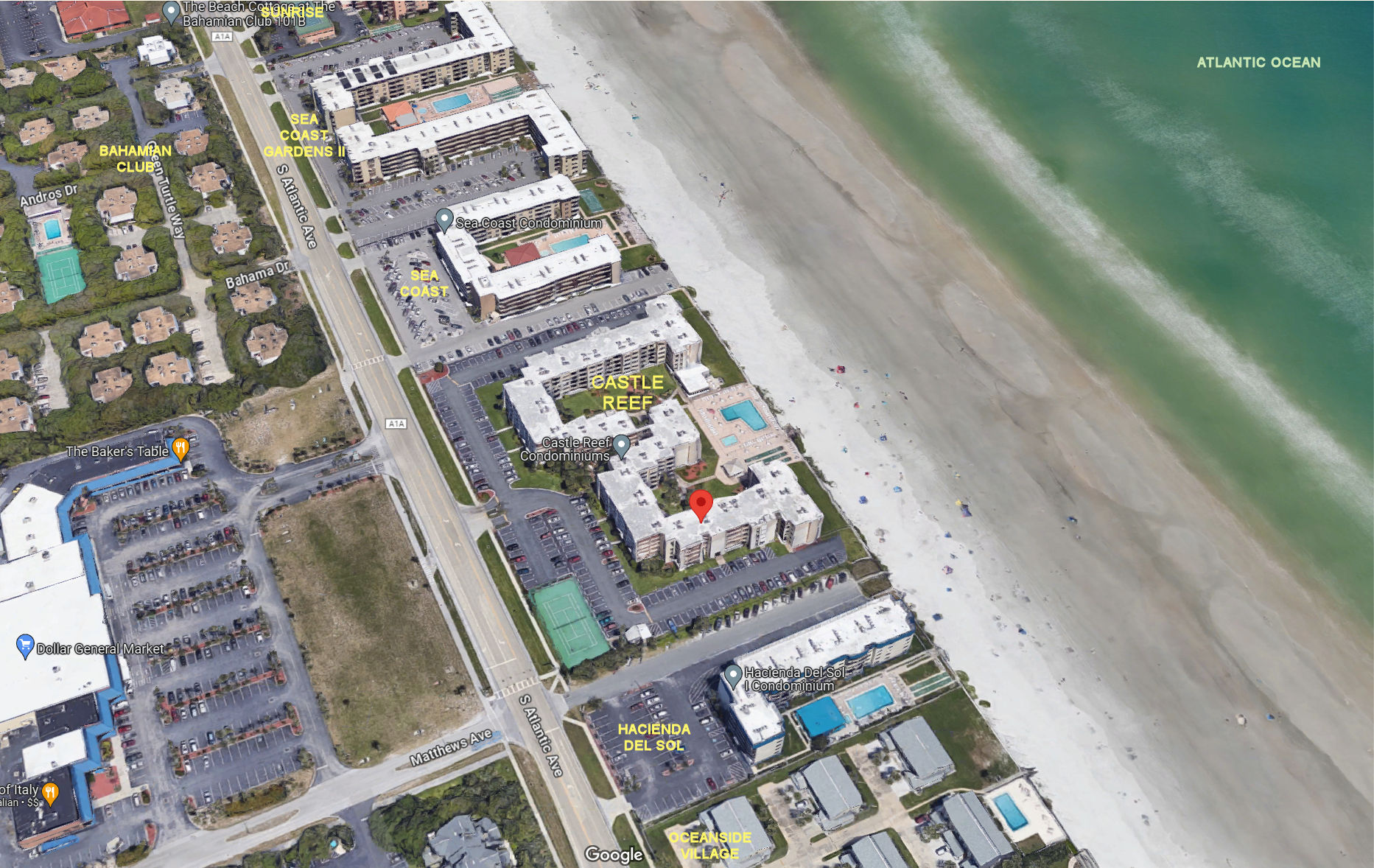 Aerial photo of Castle Reef