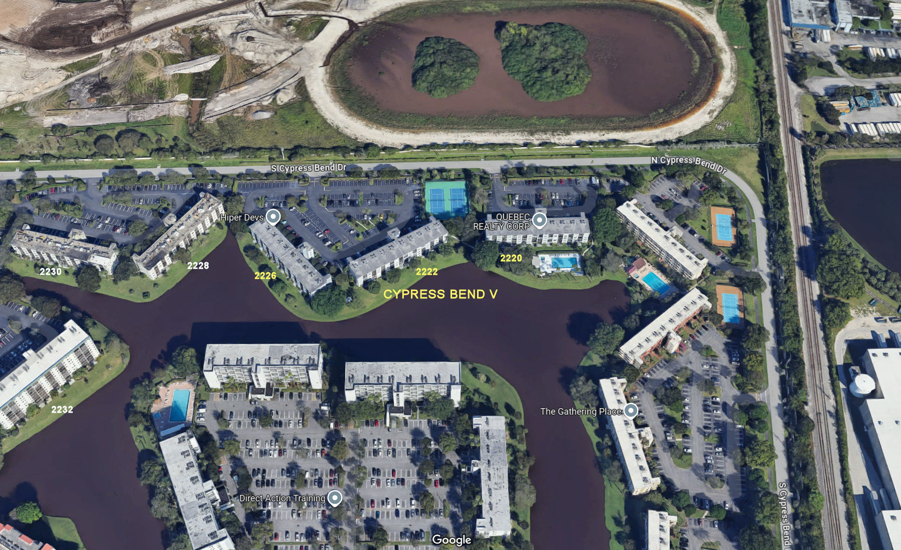 Aerial photo of Cypress Bend V (2220-2222-2226)