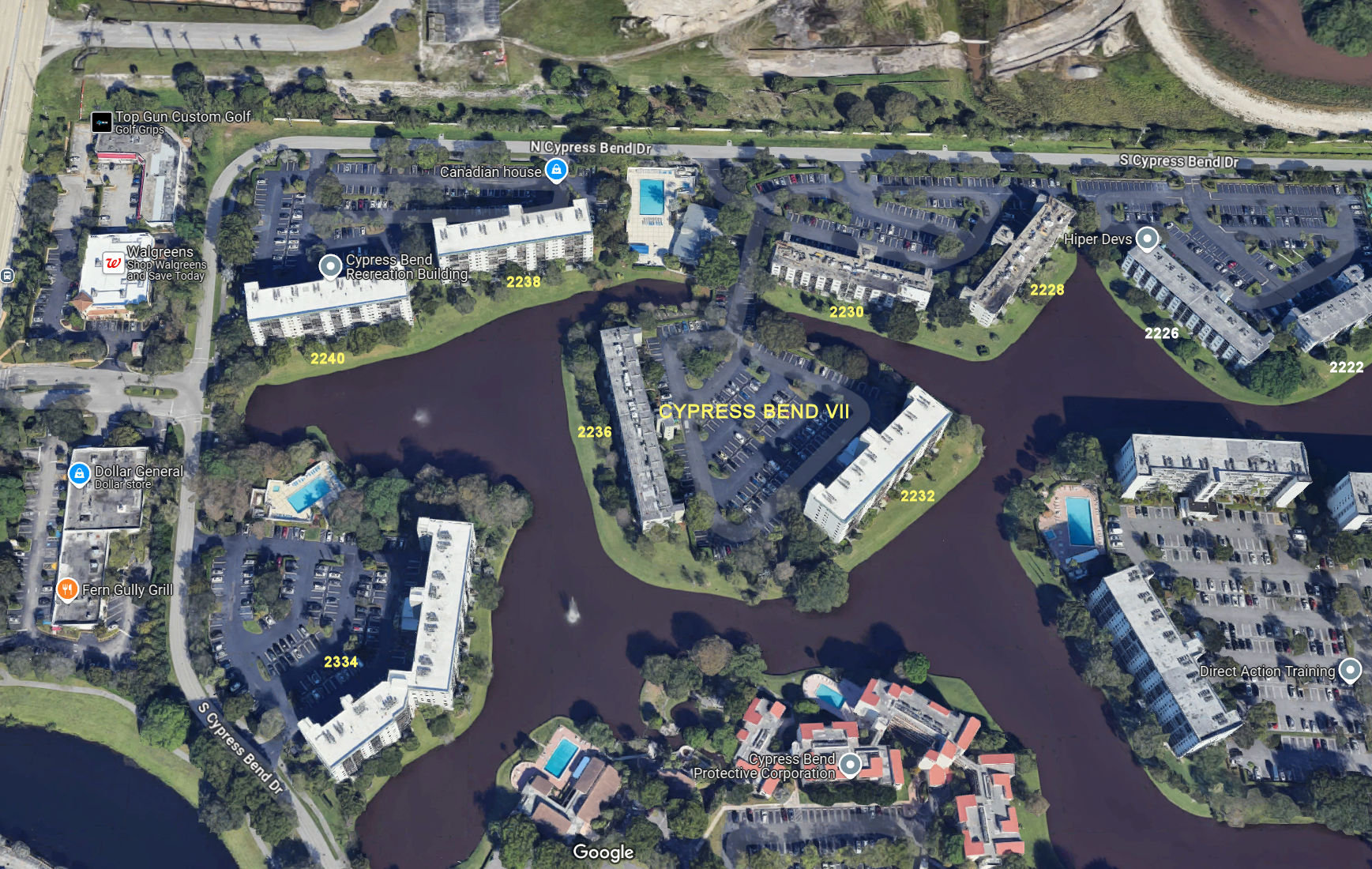 Aerial photo of Cypress Bend VII (2228-2240&2334)