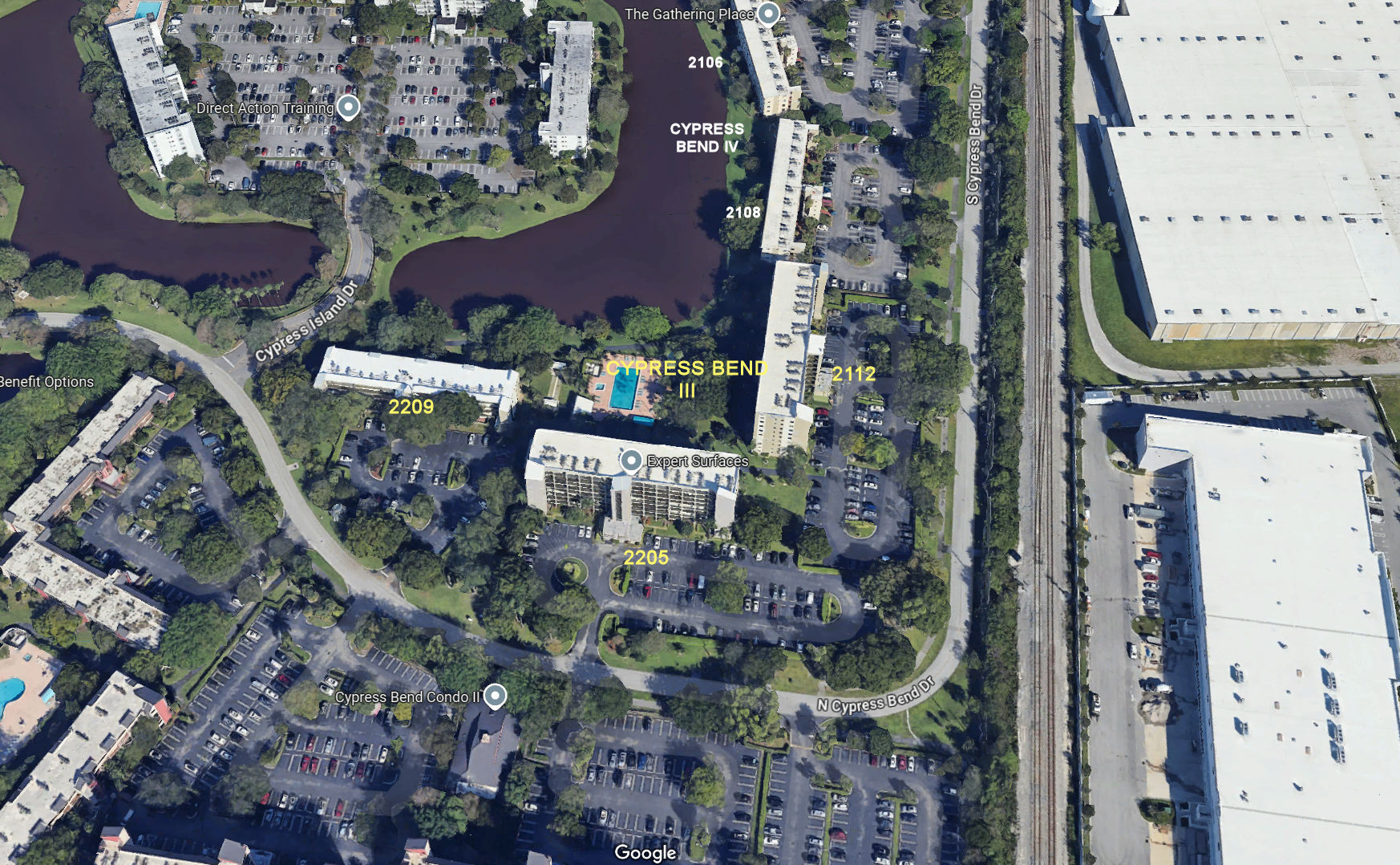 Aerial photo of Cypress Bend III (2112 2205&2209)