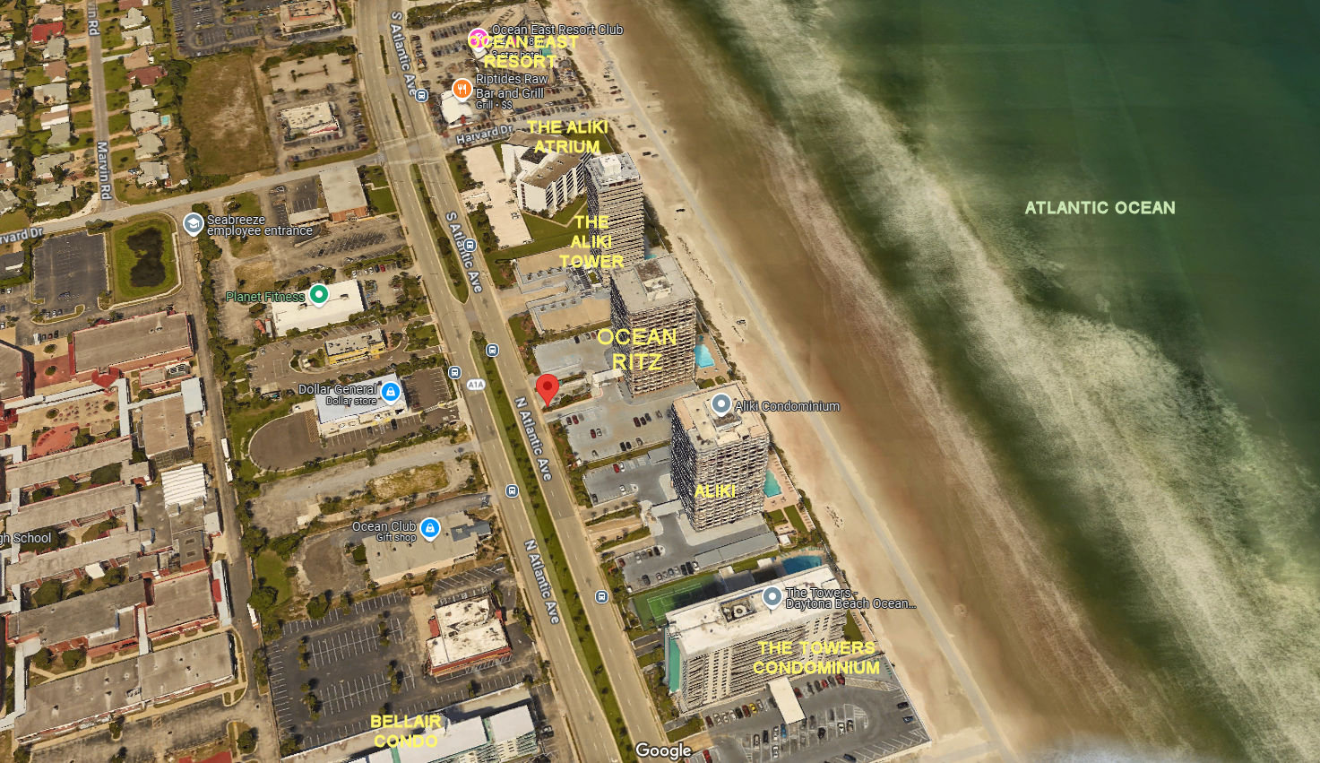 Aerial photo of Ocean Ritz