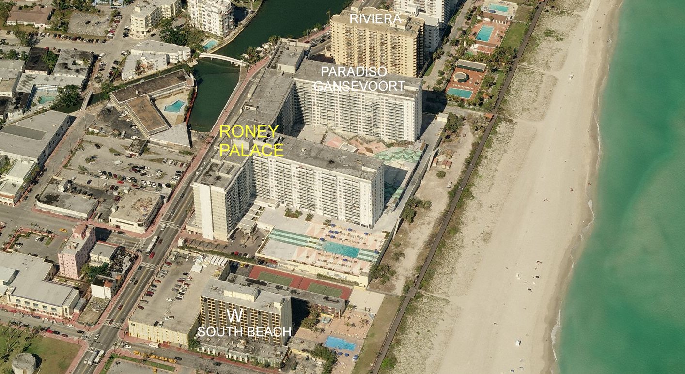 Aerial photo of Roney Palace