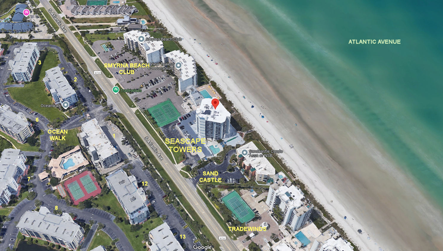 Aerial photo of Seascape Towers