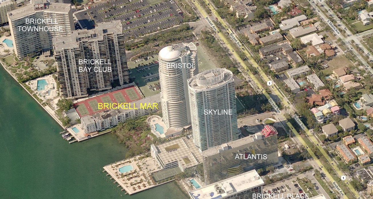 Aerial photo of Brickell Mar