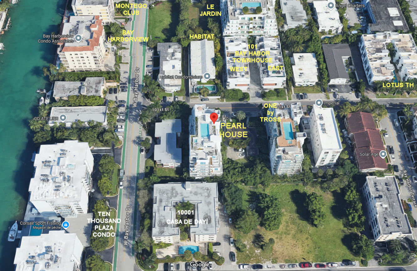 Aerial photo of Pearl House