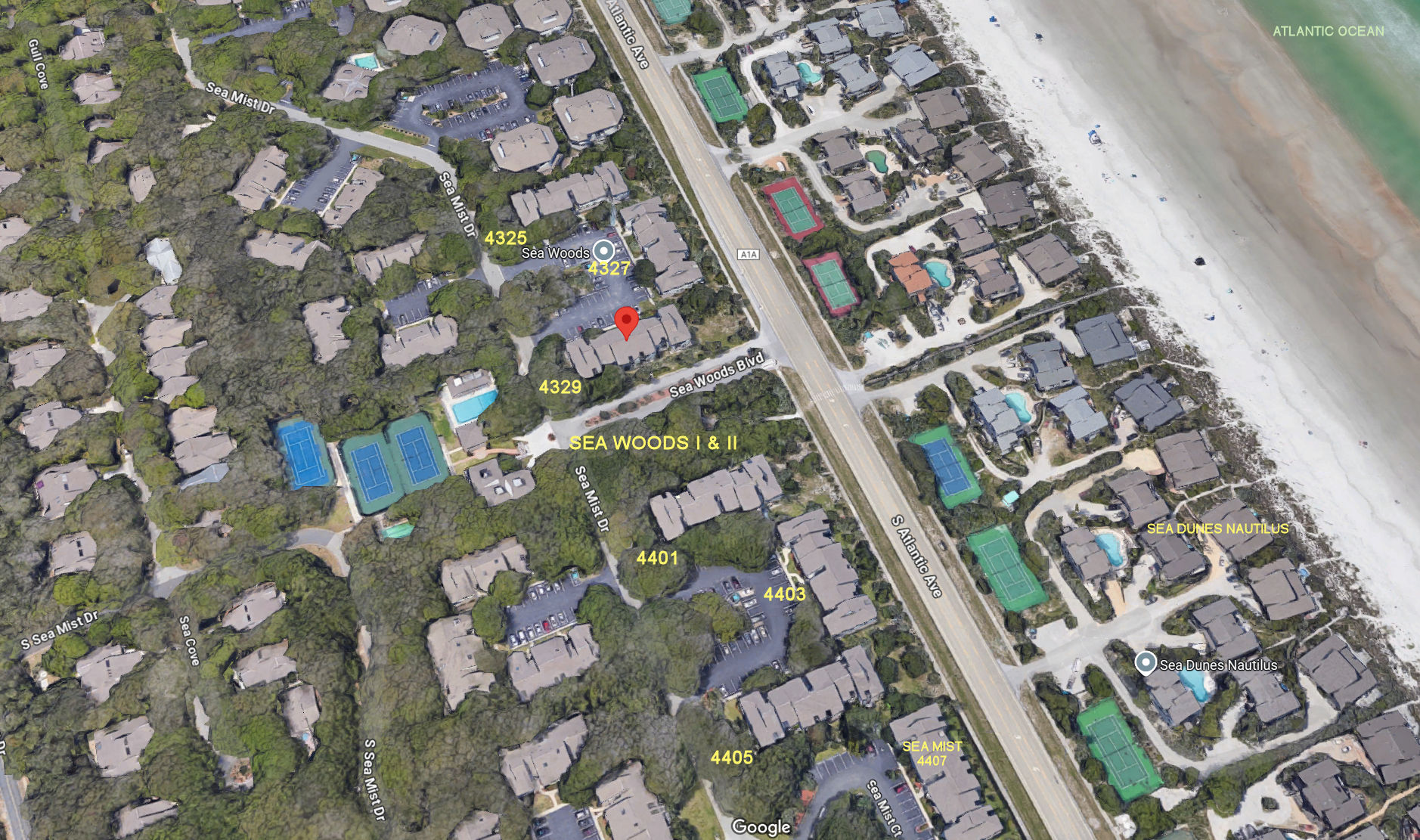 Aerial photo of Sea Woods I&II