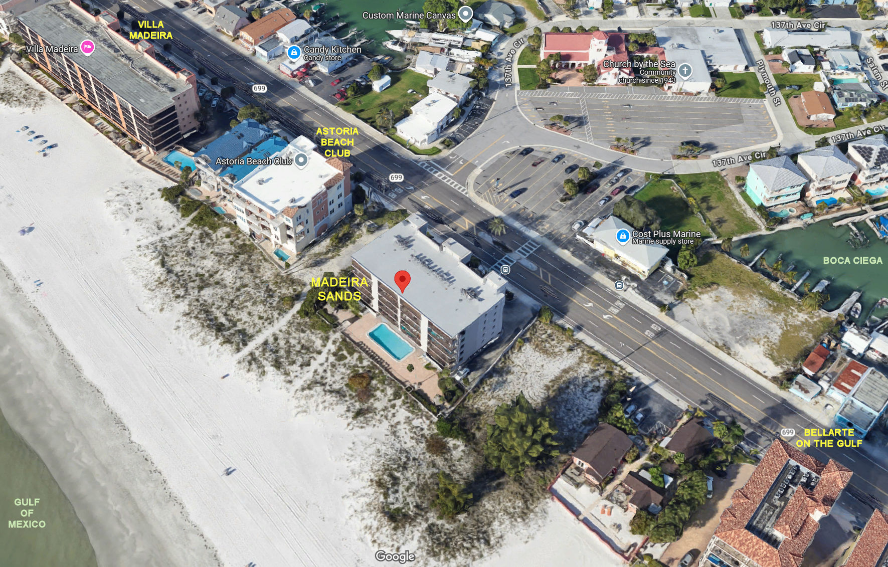 Aerial photo of Madeira Sands