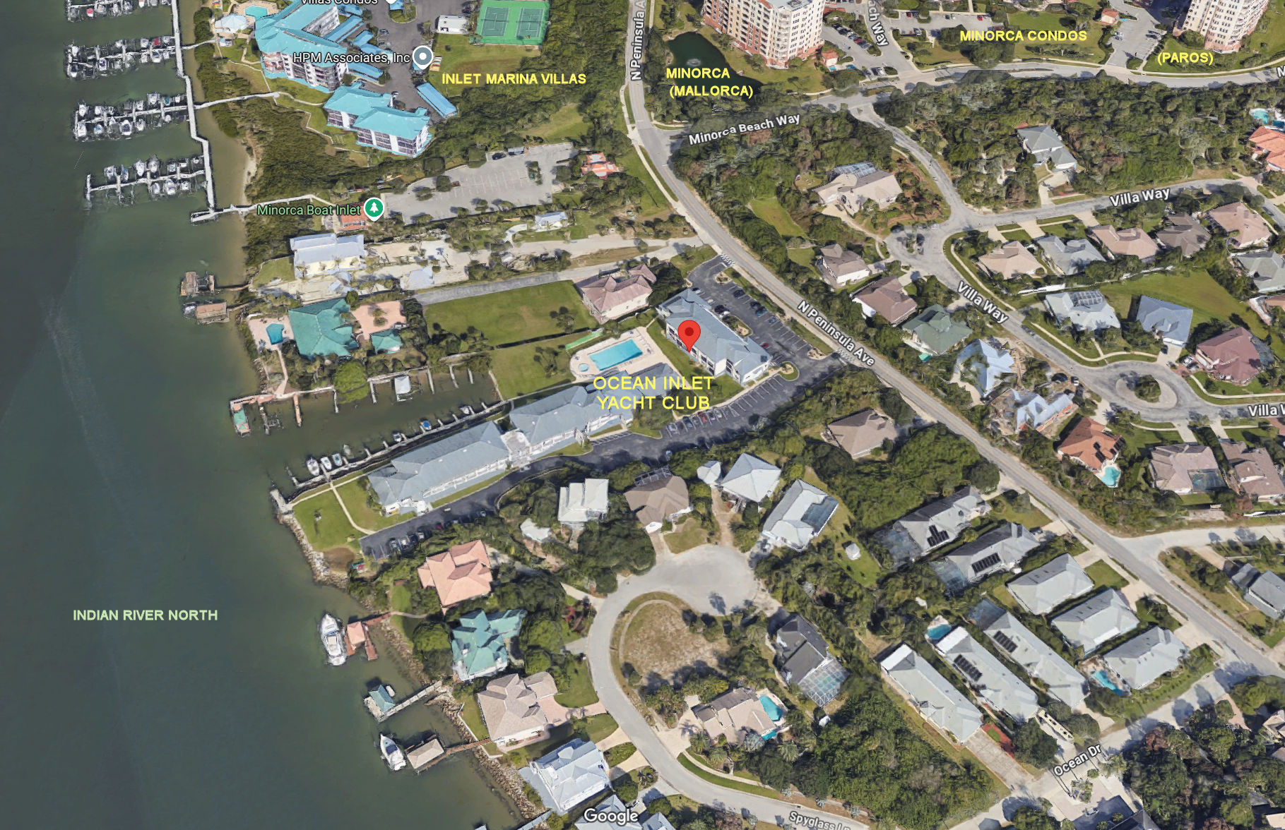 Aerial photo of Ocean Inlet Yacht Club