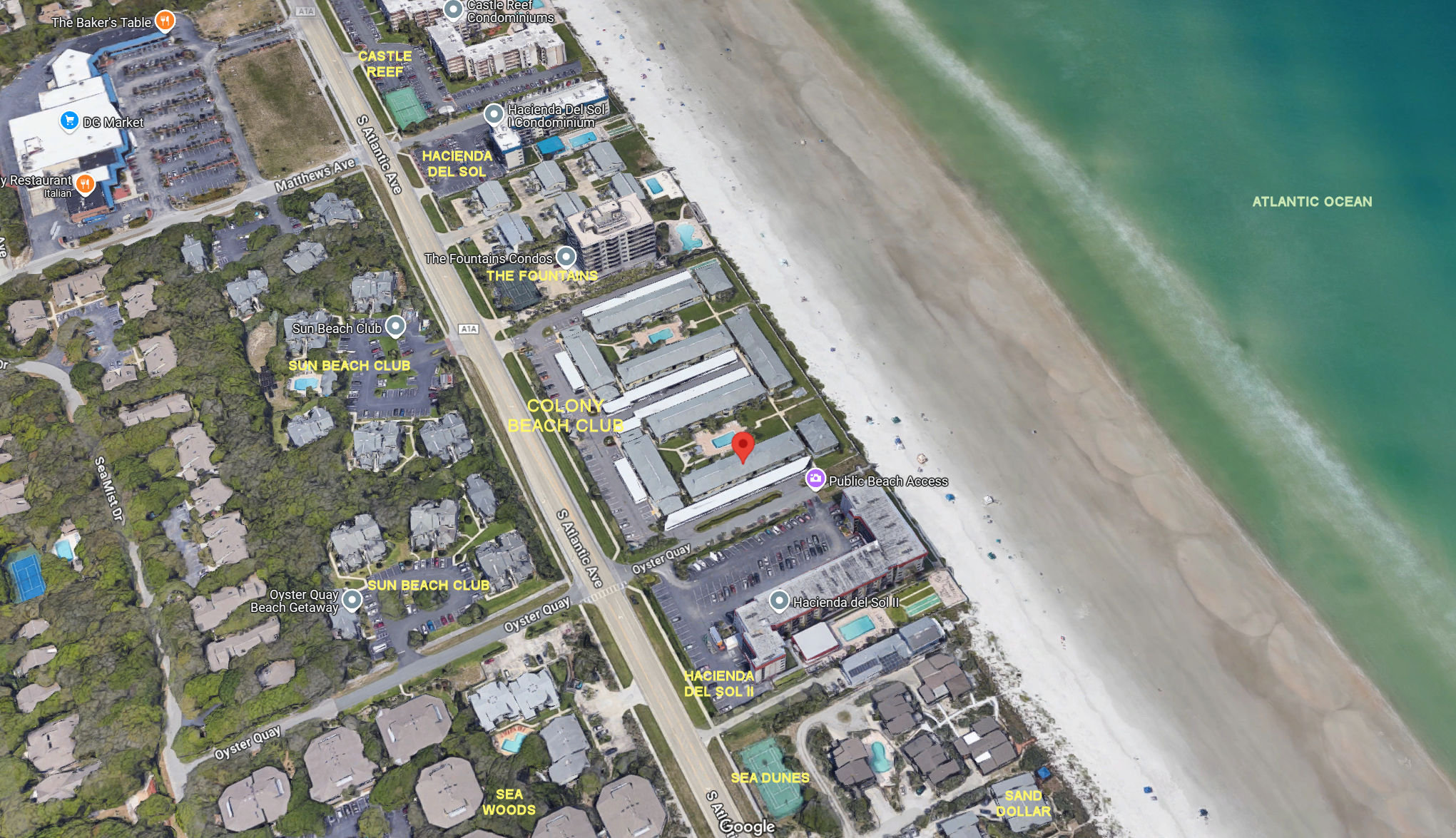 Aerial photo of Colony Beach Club