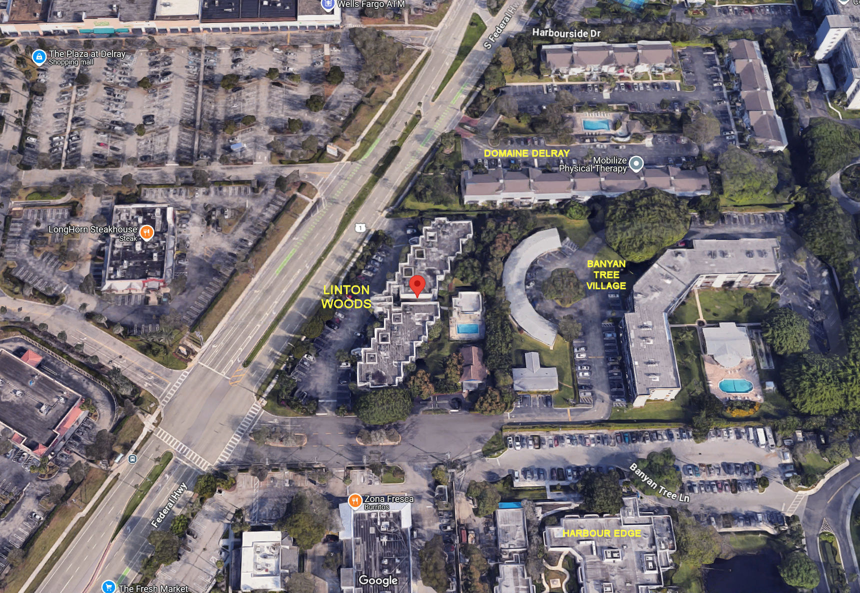 Aerial photo of Linton Woods