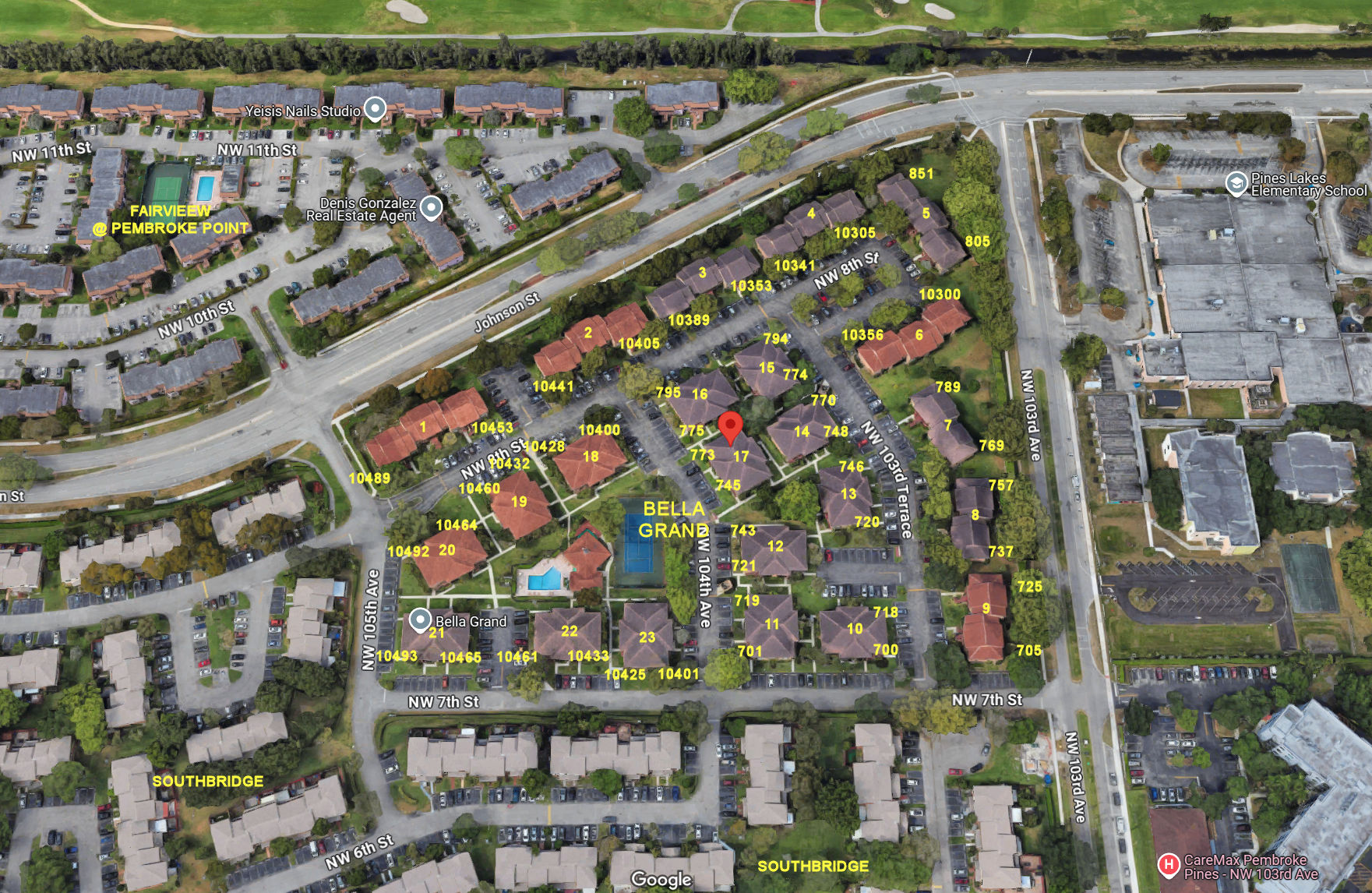 Aerial photo of Bella Grand