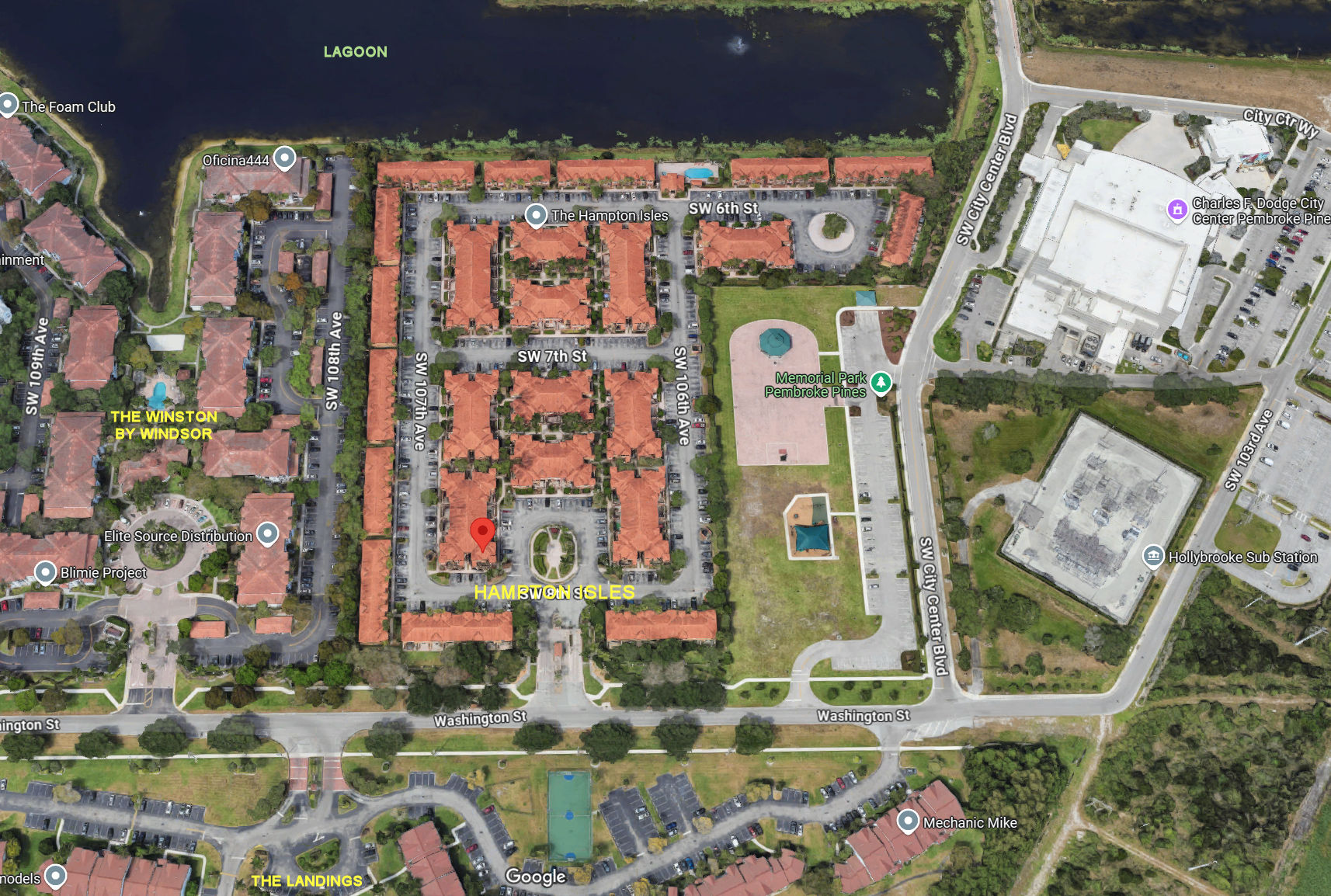 Aerial photo of Hampton Isles