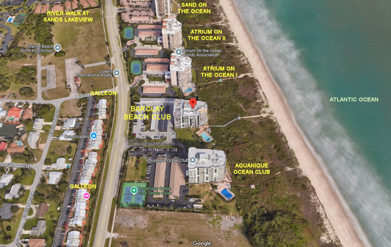 Aerial photo of Barclay Beach Club