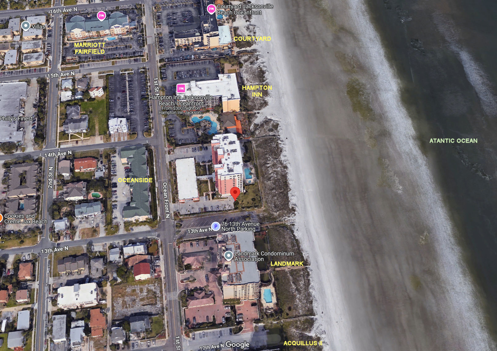 Aerial photo of Oceania of Jacksonville Beach