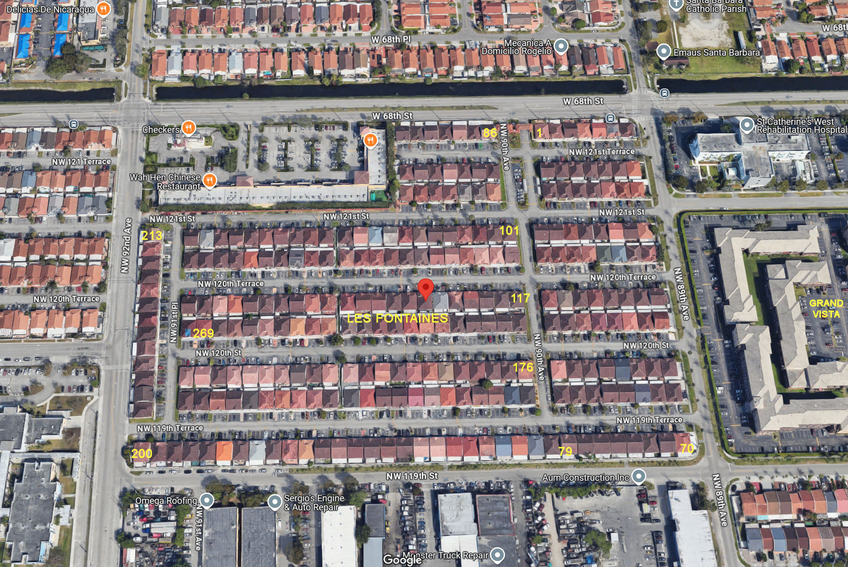 Aerial photo of Les Fontaines