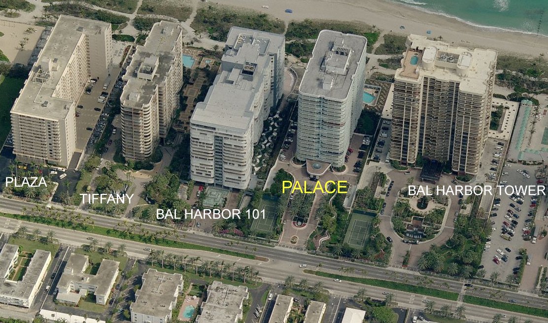 Aerial photo of Palace at Bal Harbour