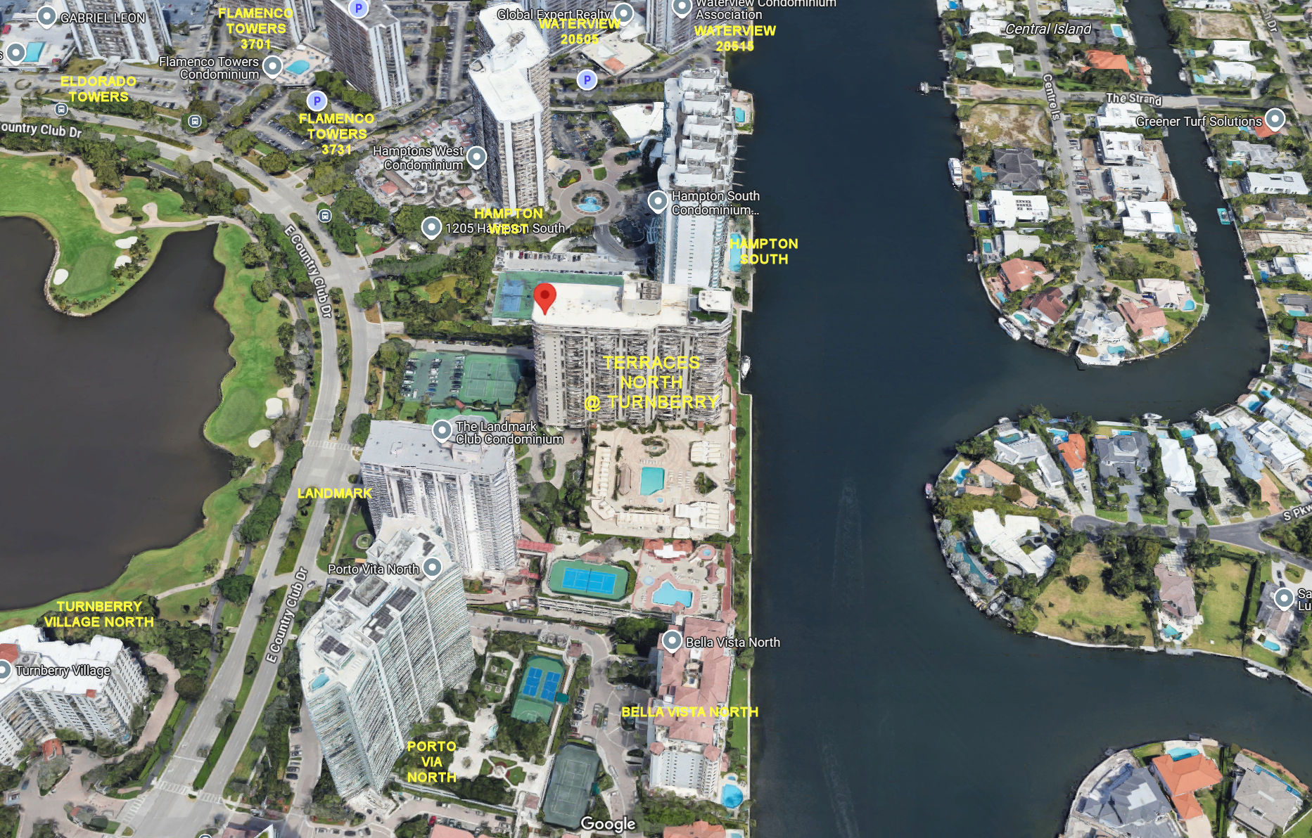 Aerial photo of Terraces Norths at Turnberry