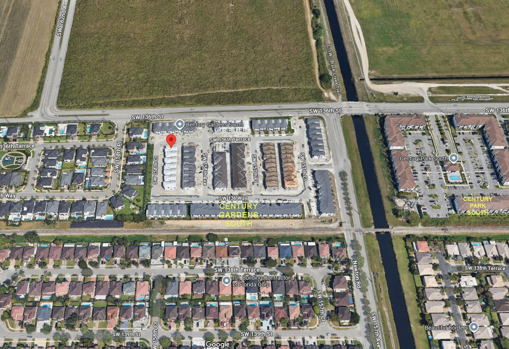 Aerial photo of Century Gardens South