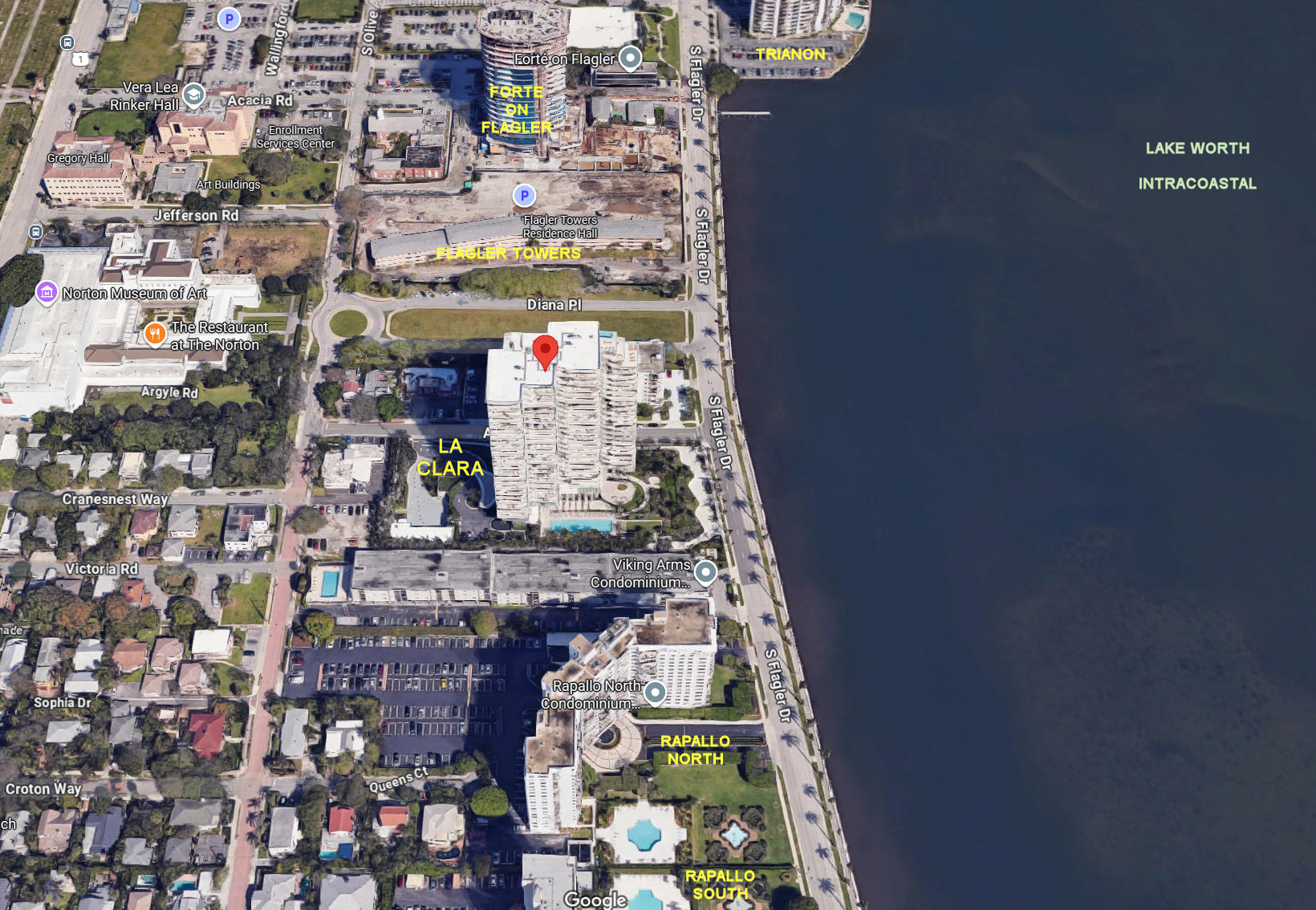 Aerial photo of La Clara