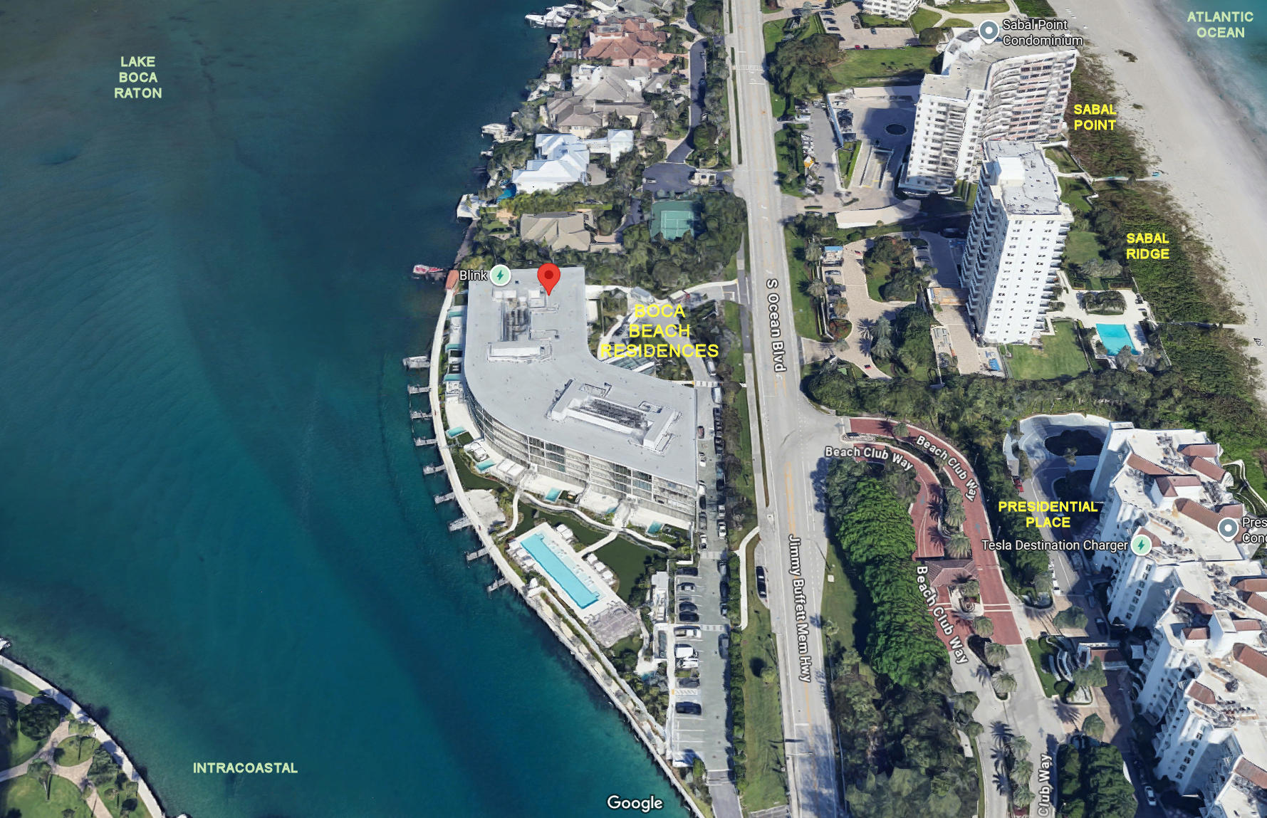 Aerial photo of Boca Beach Residences