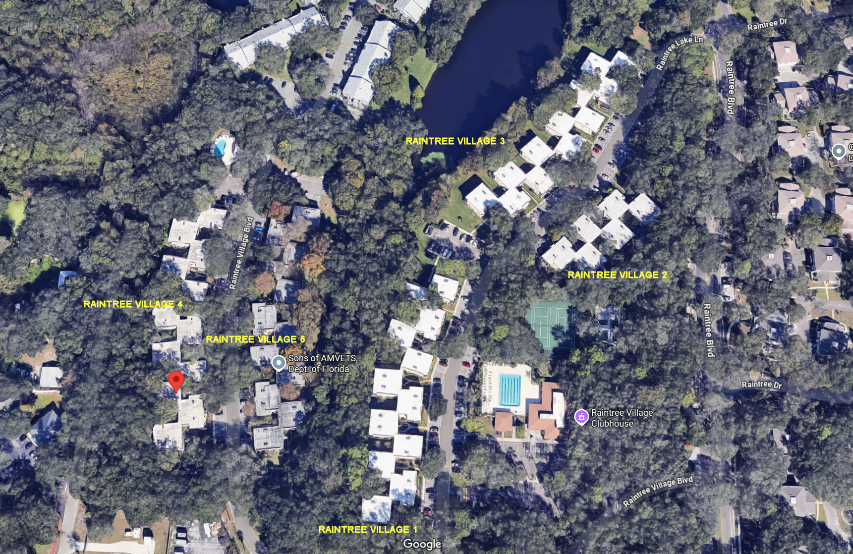 Aerial photo of Raintree Village 1 - 5
