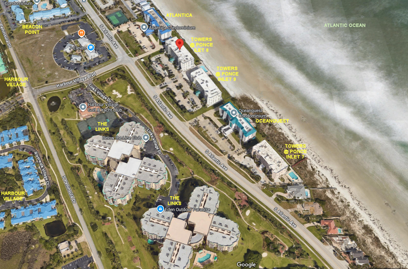 Aerial photo of Towers at Ponce Inlet VII
