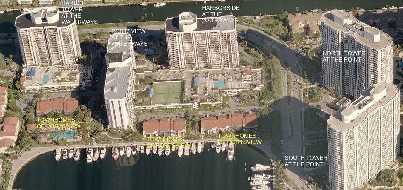 Aerial photo of Townhomes Portsview