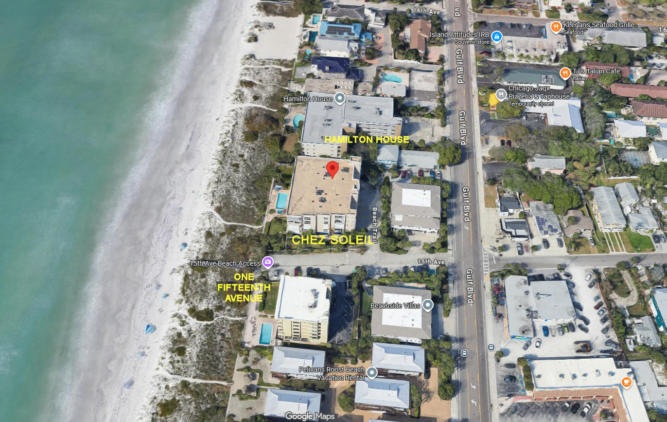 Aerial photo of Chez Soleil