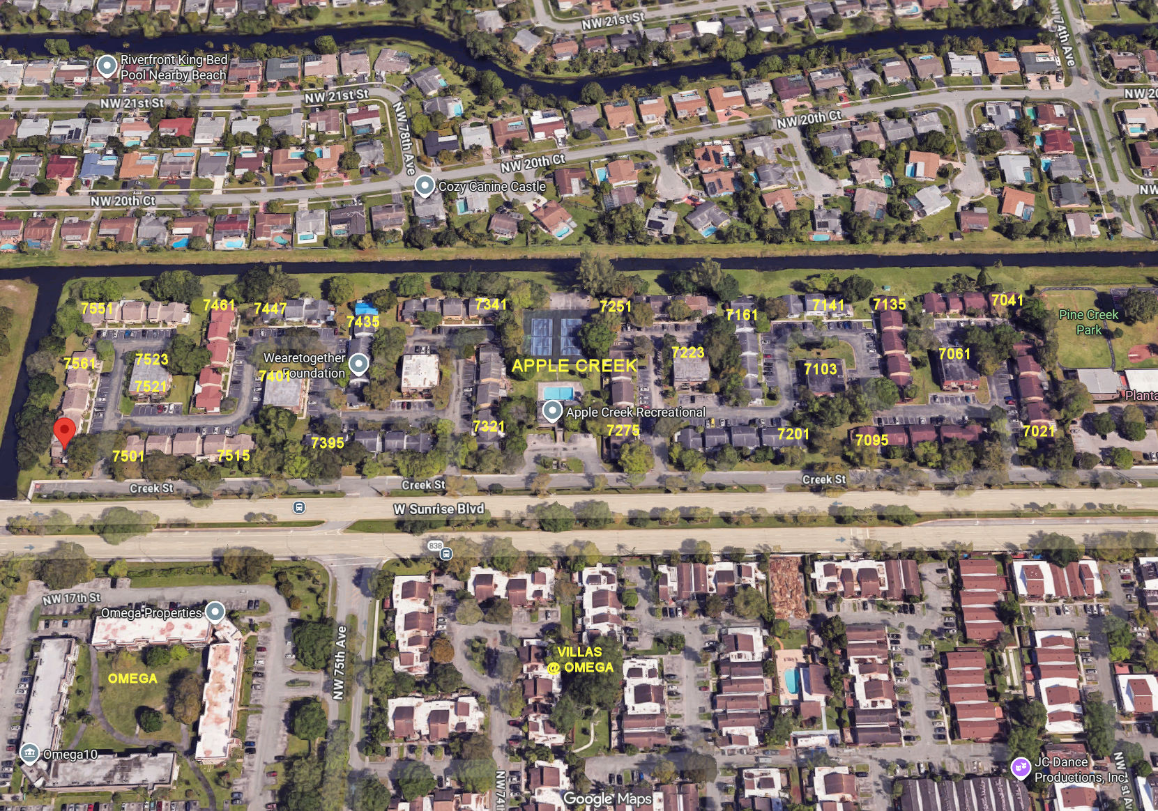 Aerial photo of Apple Creek