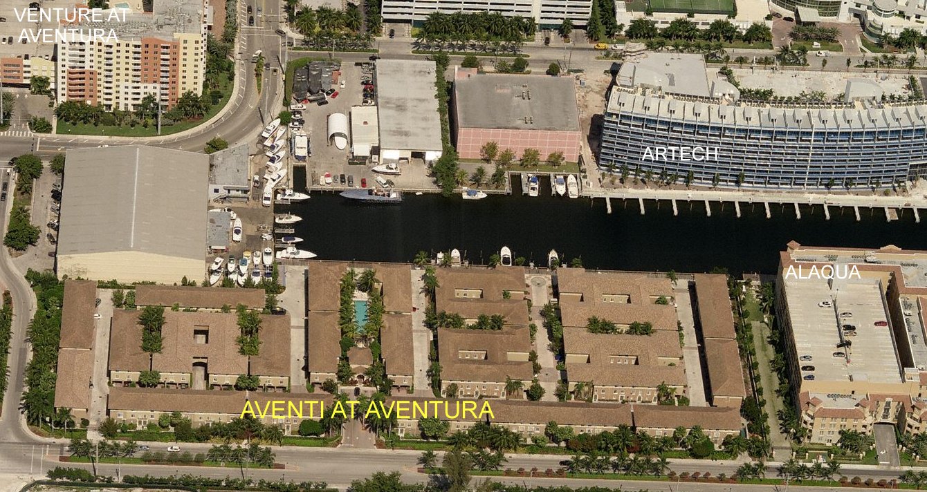 Aerial photo of Aventi at Aventura