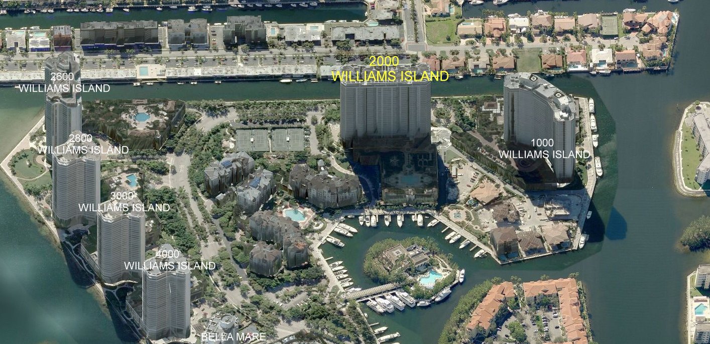 Aerial photo of 2000 Williams Island