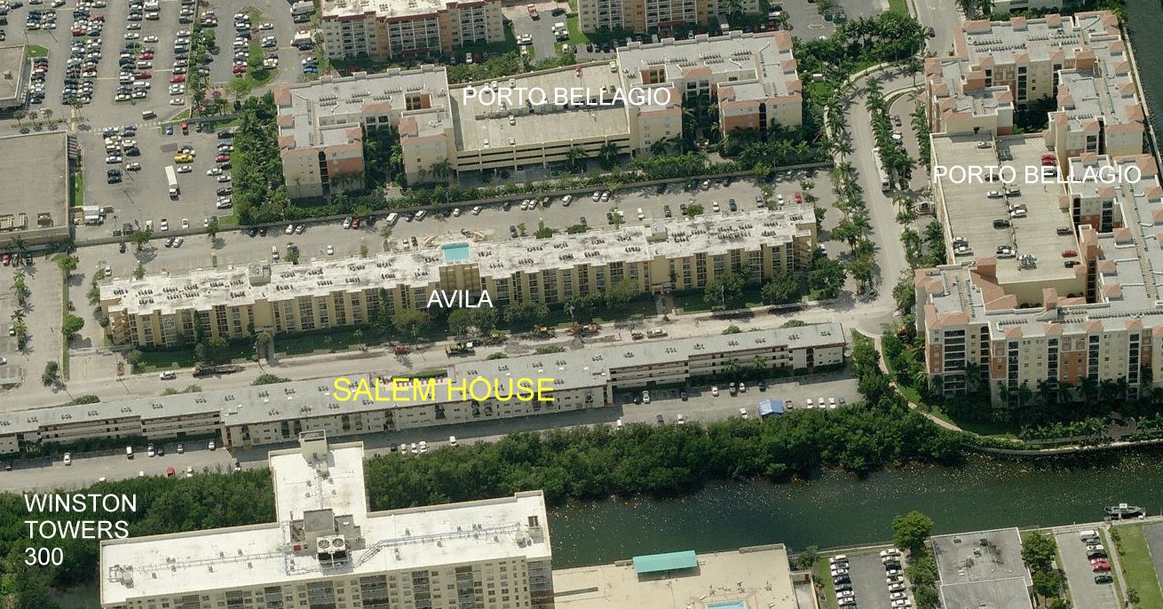 Aerial photo of Salem House