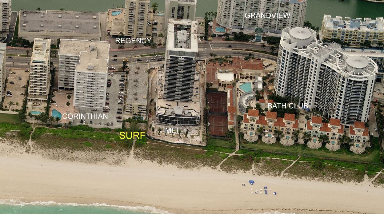 Aerial photo of Surf