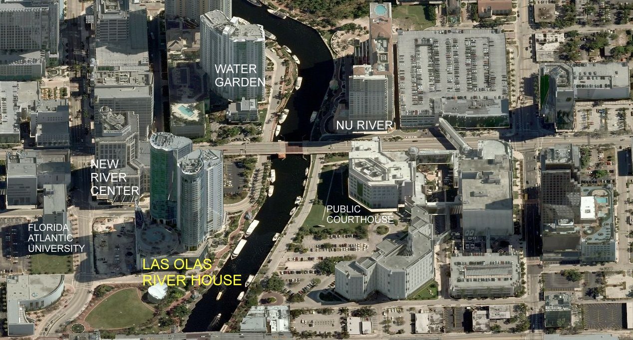 Aerial photo of Las Olas River House