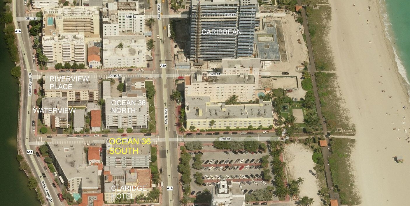 Aerial photo of Ocean36 South