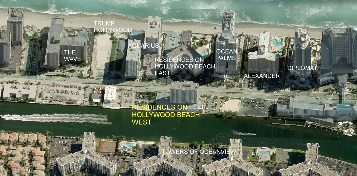 Aerial photo of Residences on Hollywood West