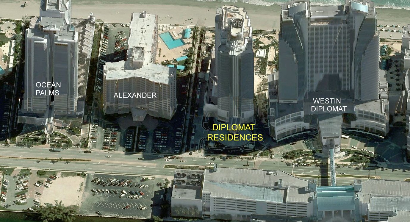 Aerial photo of Diplomat Residences