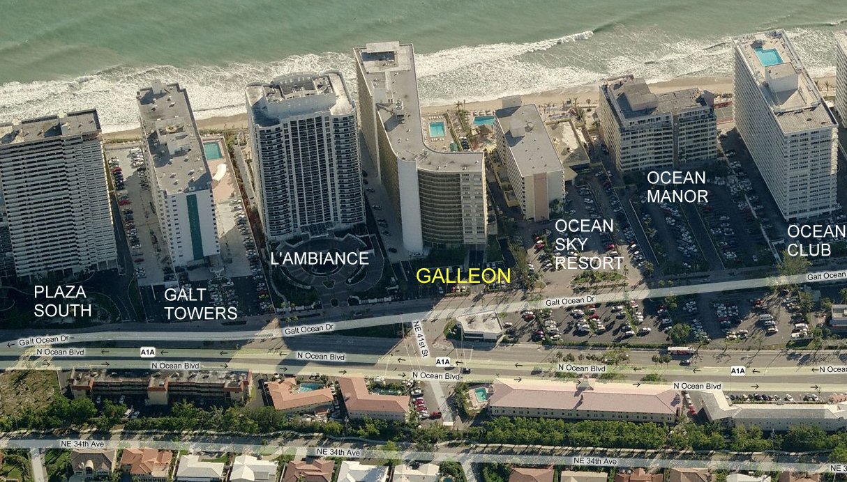 Aerial photo of Galleon