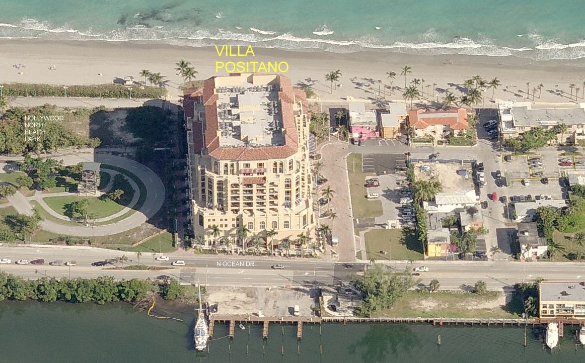 Aerial photo of Villa Positano