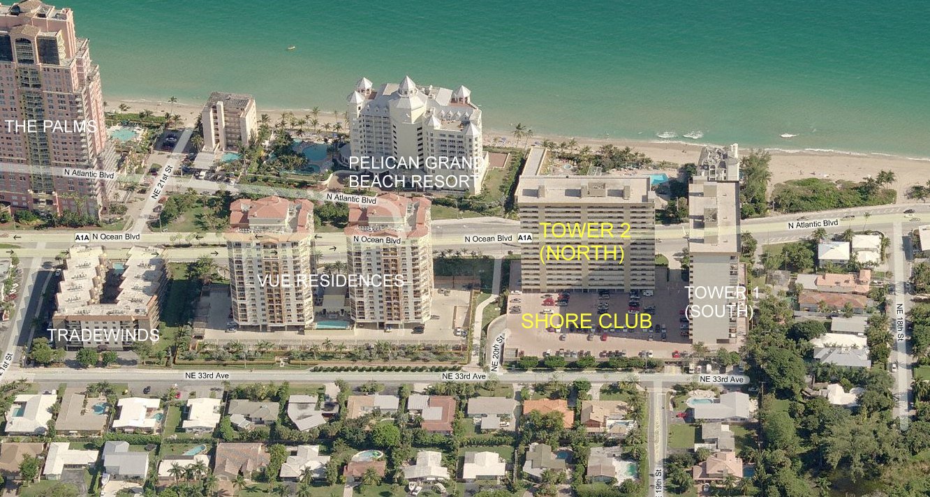Aerial photo of Shore Club Tower 2 (North)
