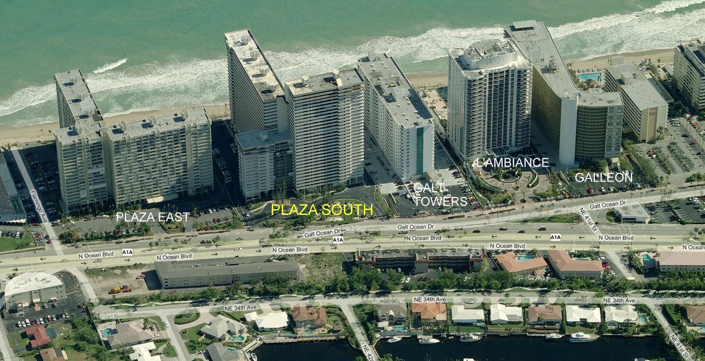 Aerial photo of Plaza South